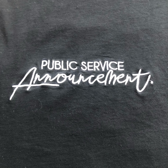 PSA Public Service Announcement Black T-Shirt Graphic Print Men’s Size 2XL Tee - Picture 14 of 16